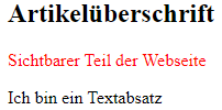 Rot eingefärbter Text
