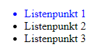 Blauer Text vom Listenelement