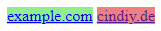 Besuchte und unbesuchte durch CSS manipuliert