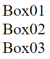 3 Blockboxen stehen untereinander