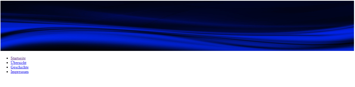 erster Teil des Layouts