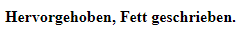 Fettgeschriebener Text in HTML