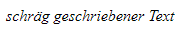 schräg geschriebener Text in HTML