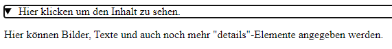 Akkordeon in HTML mit sichtbaren Elementen