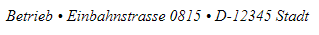 address-Element in HTML