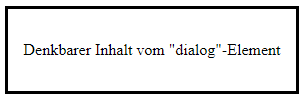 dialog-Element in HTML