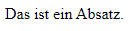 Paragraph-Element in HTML