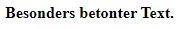 strong Element in HTML