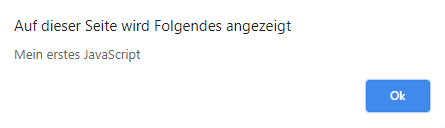 Hinweisfenster erscheint im Vordergrund