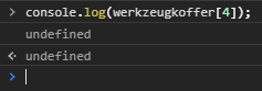 Es wird nichts ausgegeben weil es kein Index 4 gibt