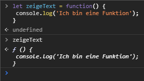 Ausgabe der aufgerufenen Funktion