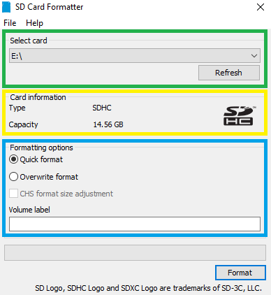SD Card Formatter erklärt