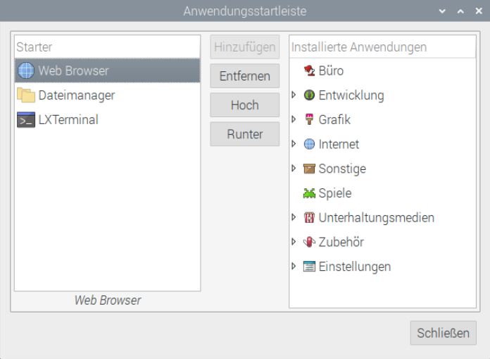 Anwendungsstartleist Anwendungsstartleist